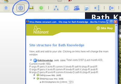 Use the site map icon to get the site map